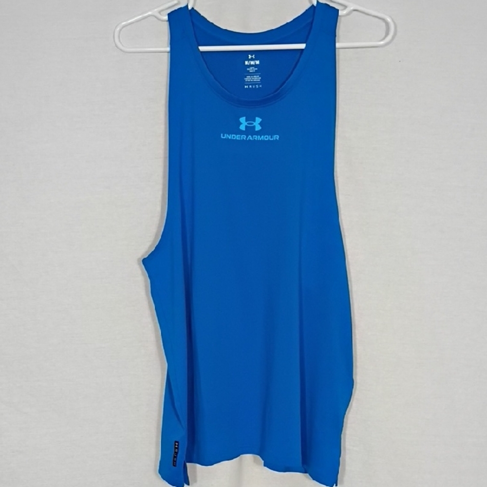 NWT Under Armour Blue Vanish Energy Rush Tank Mens Size Medium Loose Fit Athlete